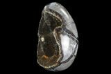 Bargain Septarian Dragon Egg Geode - Black Crystals #95978-1
